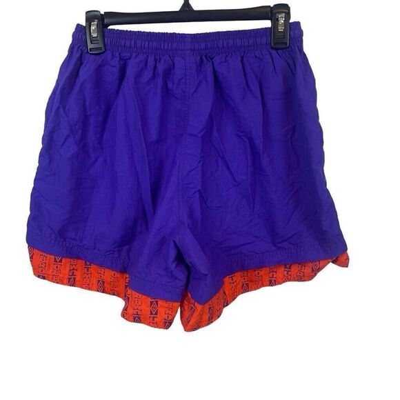 Vintage Umbro Made in USA Purple Orange Shorts Aztec Size M - Picture 1 of 7